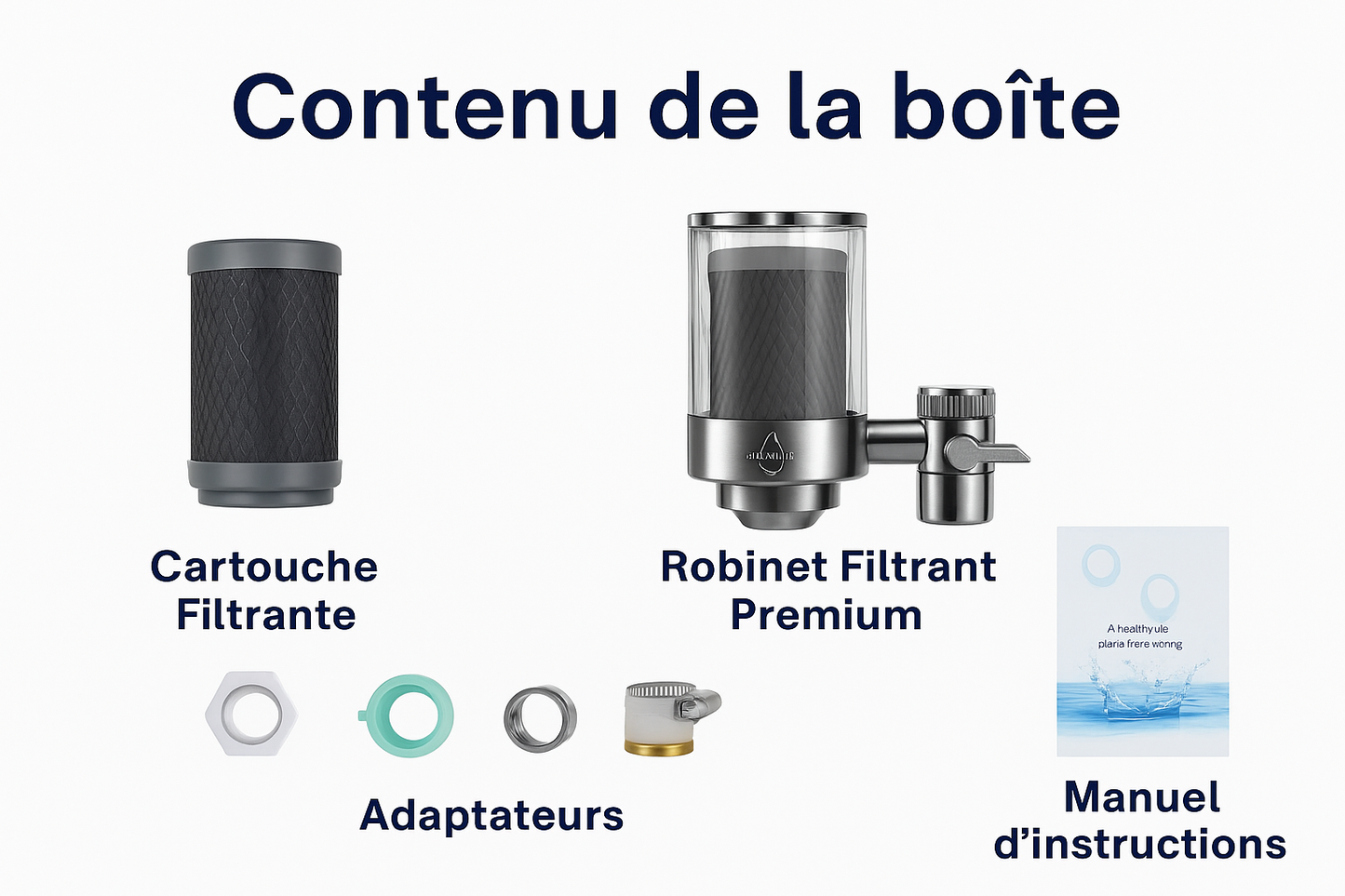 Robinet Filtrant standard - Aquaris® - Enlève 99% du chlore et des contaminants !